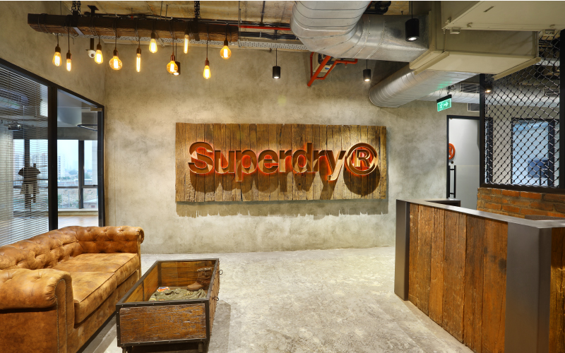 Corporate office design by Space Matrix for Superdry